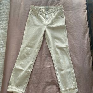 Jcrew Bone / Ivory straight jeans